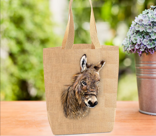 Donkey Tote Bag, Donkey Bag, Personalised Tote Bag - Click Image to Close